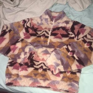 NEW Fuzzy Aztec Pullover